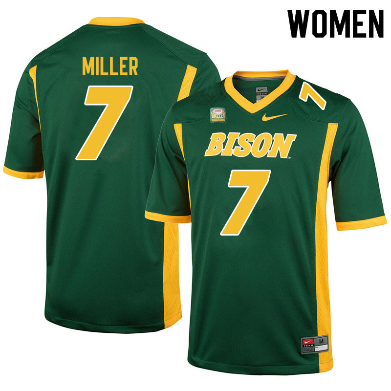 Women #7 Cam Miller North Dakota State Bison College Football Jerseys Sale-Green - Click Image to Close
